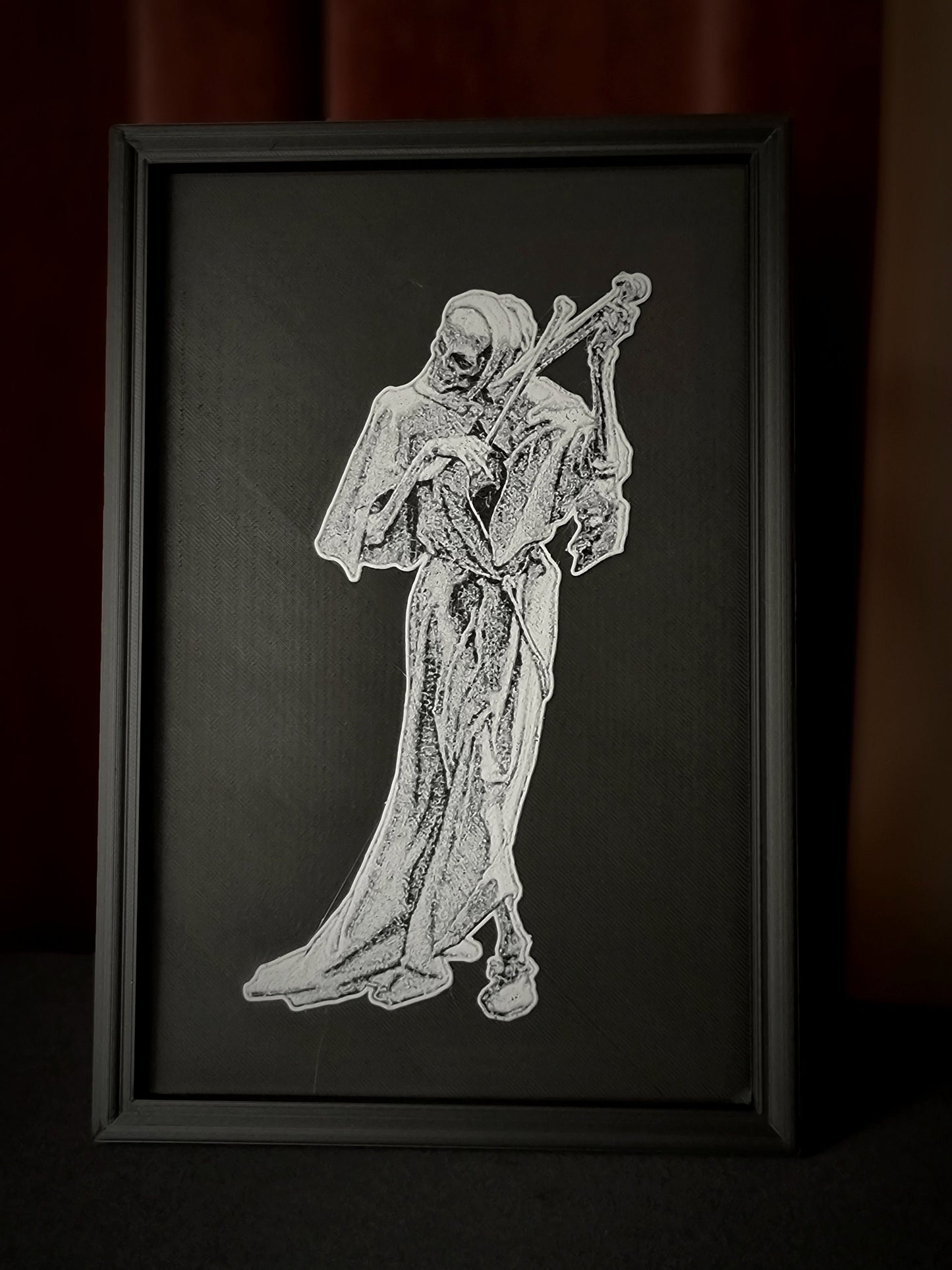 Framed Picture "Death the Avenger", 3D-PRINTED