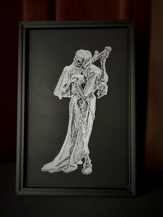 Framed Picture "Death the Avenger", 3D-PRINTED