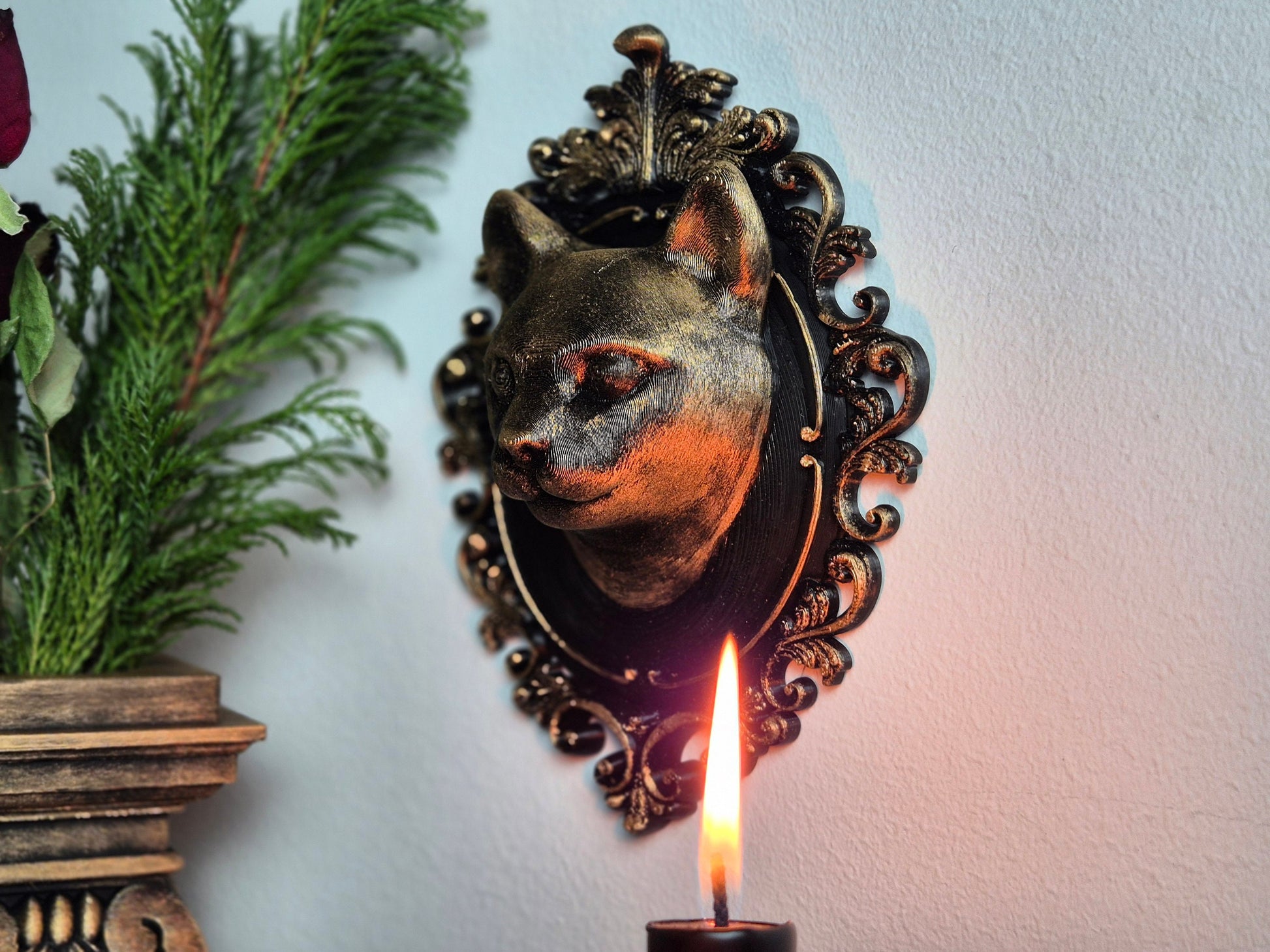 Gothic Victorian Frame "Blake Cat", 3D-PRINTED