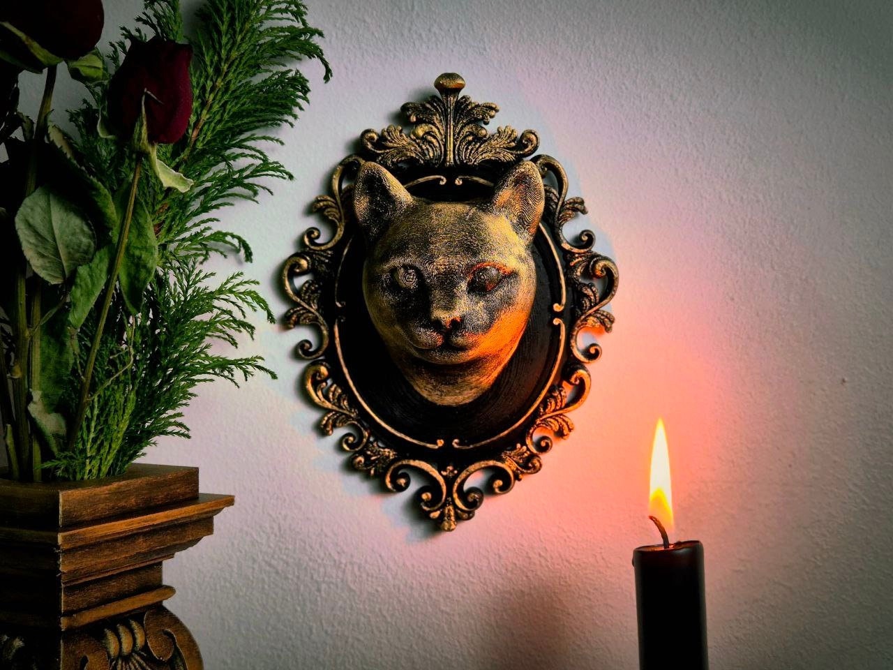 Gothic Victorian Frame "Blake Cat", 3D-PRINTED