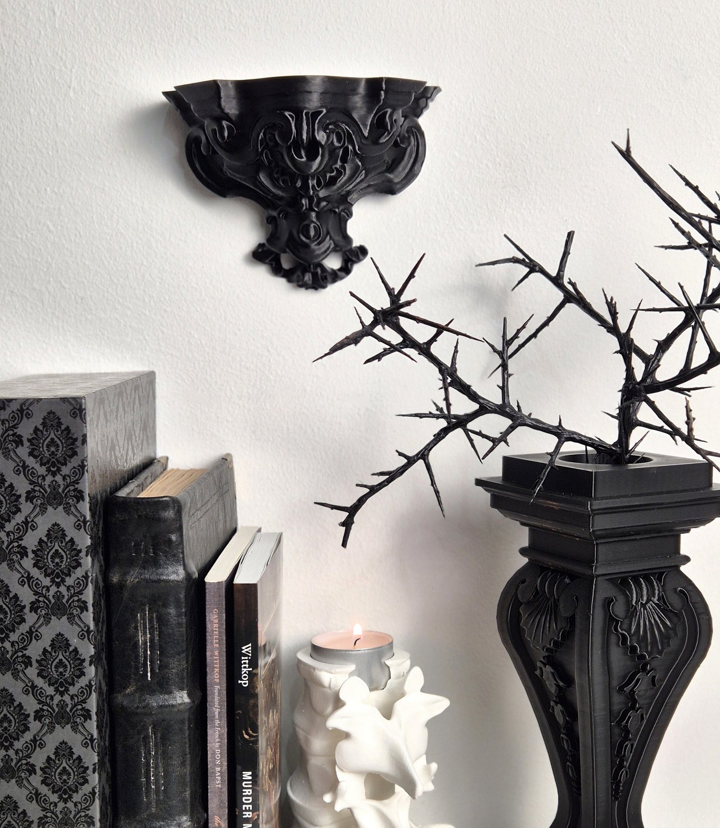 Baroque Shelf For Wall Decoration, Shelf Candle Holder, Wall Console, Wall Corbel, Display Shelf, Decorative Shelf, 3D-PRINTED