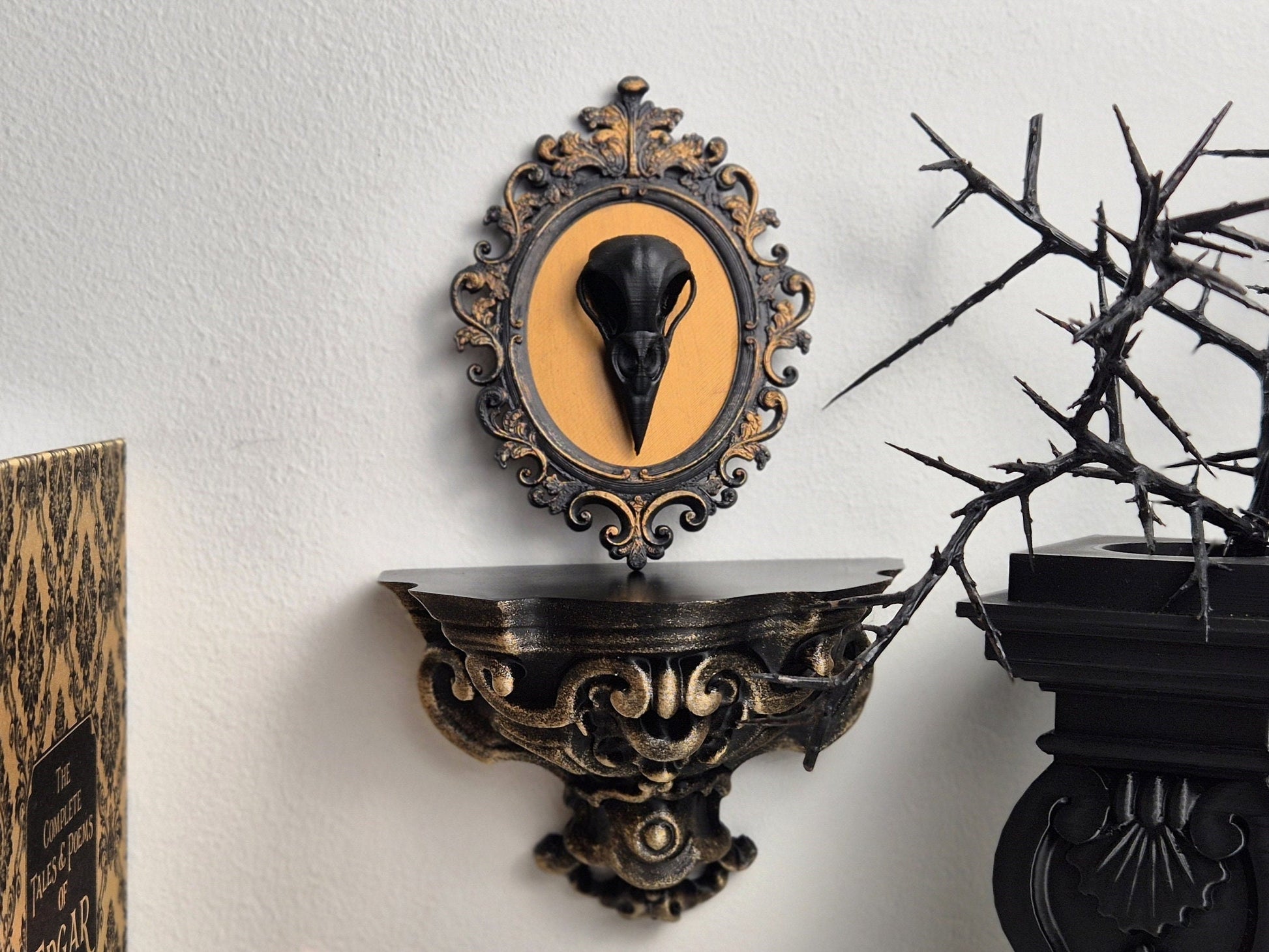Baroque Shelf For Wall Decoration, Shelf Candle Holder, Wall Console, Wall Corbel, Display Shelf, Decorative Shelf, 3D-PRINTED