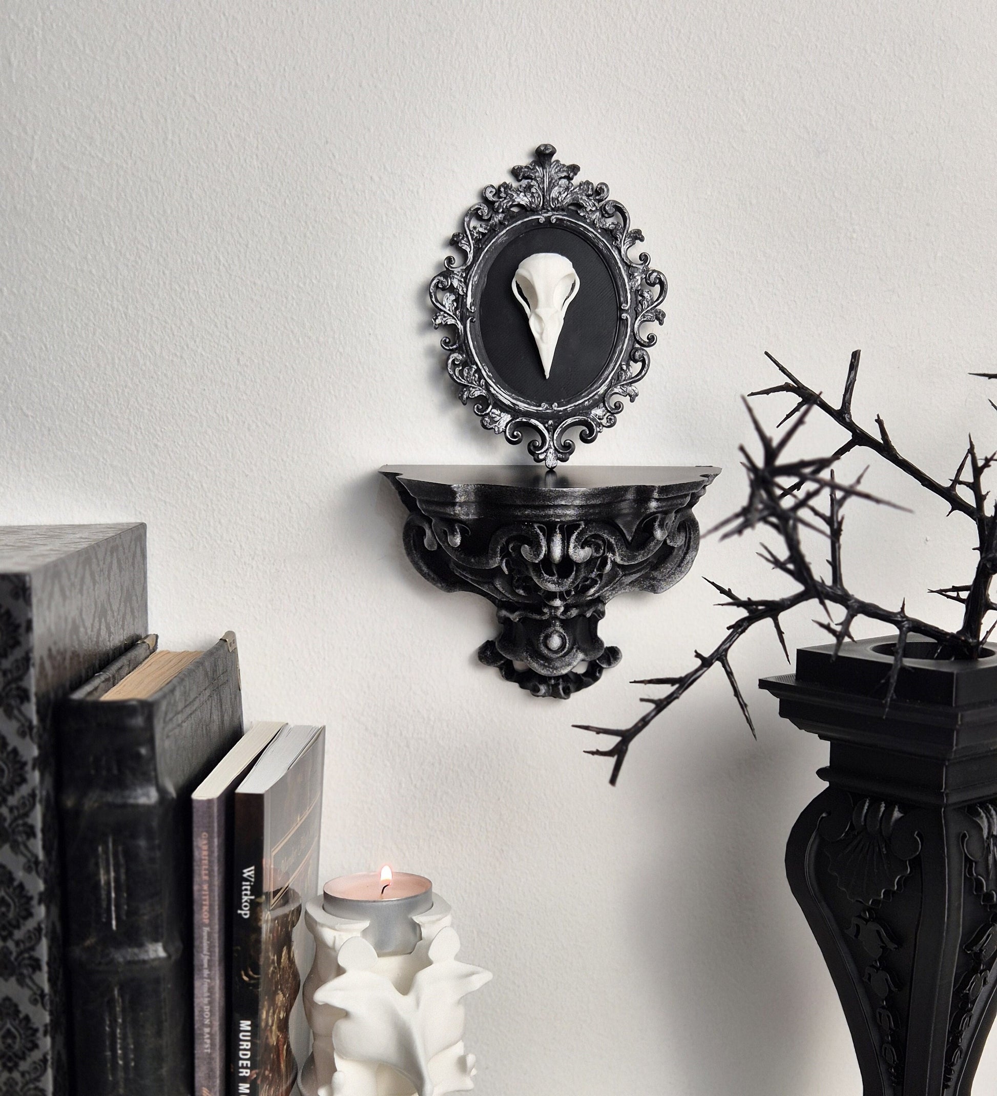 Baroque Shelf For Wall Decoration, Shelf Candle Holder, Wall Console, Wall Corbel, Display Shelf, Decorative Shelf, 3D-PRINTED