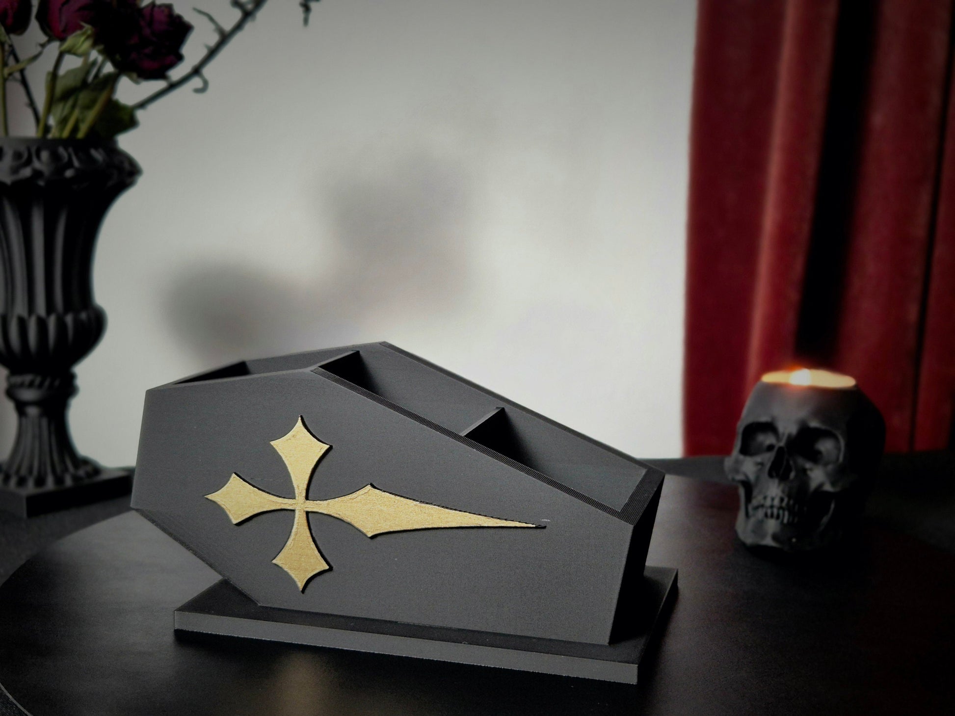 Gothic Coffin Makeup Organiser, Goth Makeup Box, 3D-PRINTED