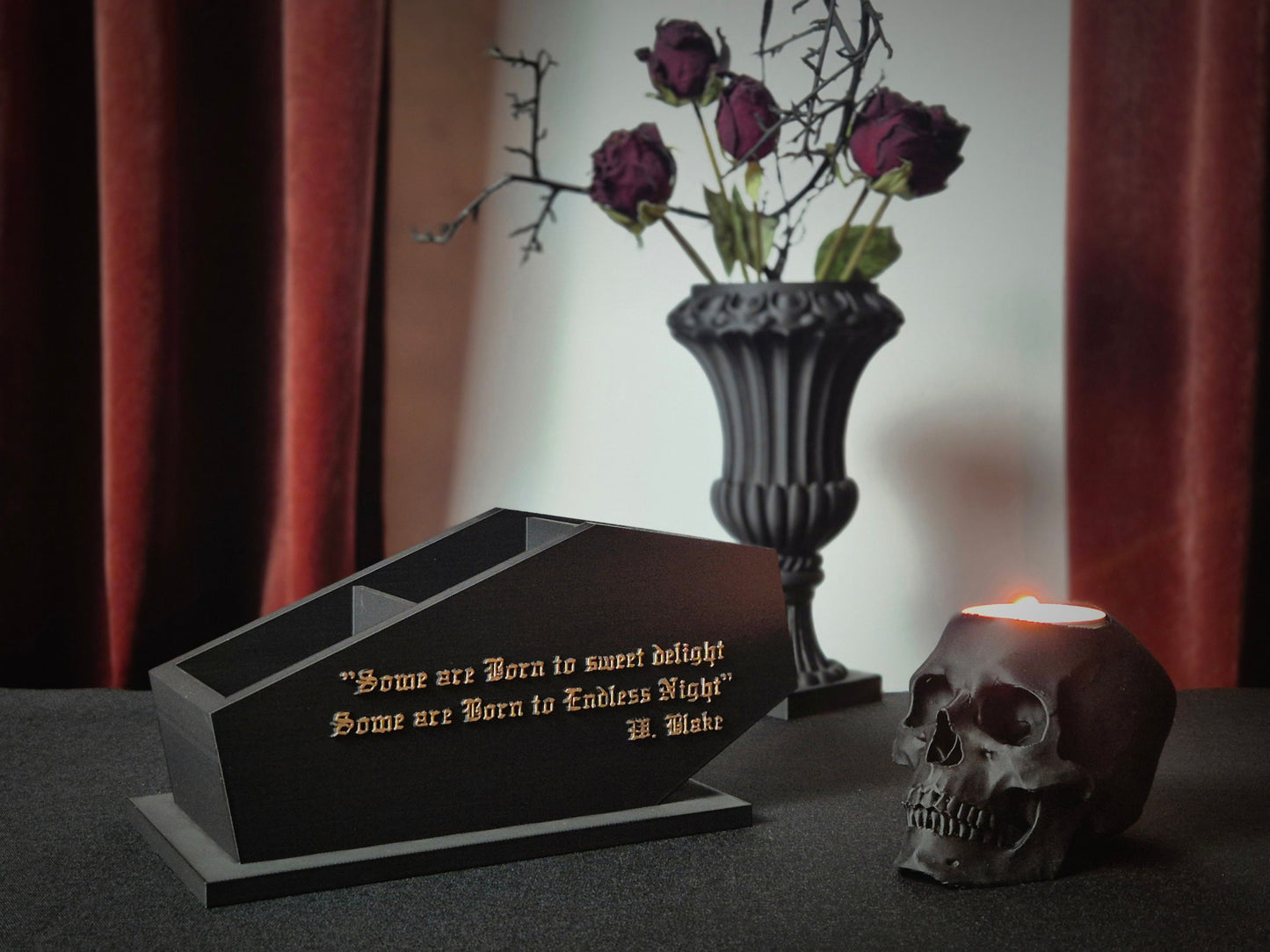 Gothic Coffin Makeup Organiser, Goth Makeup Box, 3D-PRINTED