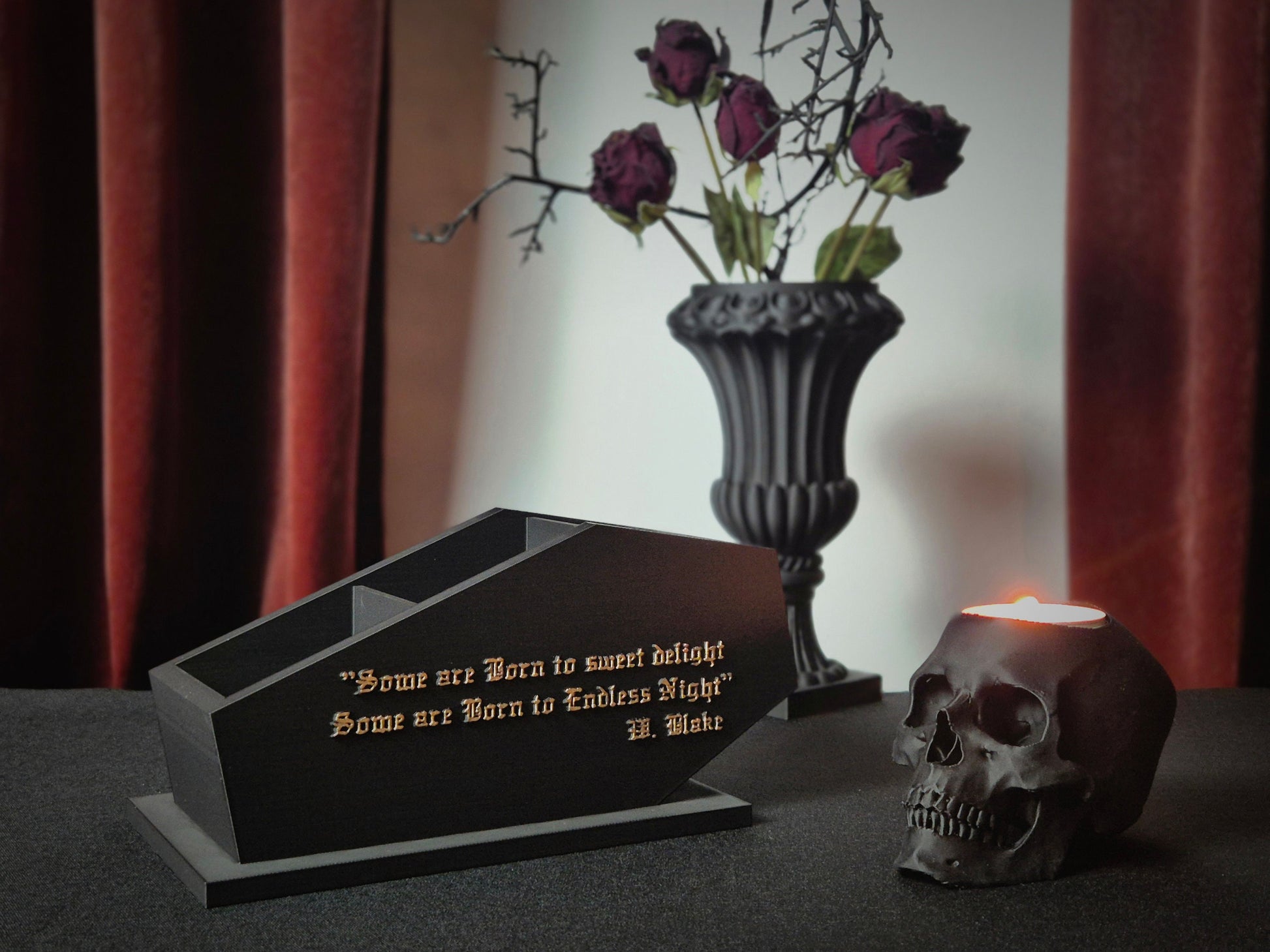 Gothic Coffin Makeup Organiser, Goth Makeup Box, 3D-PRINTED