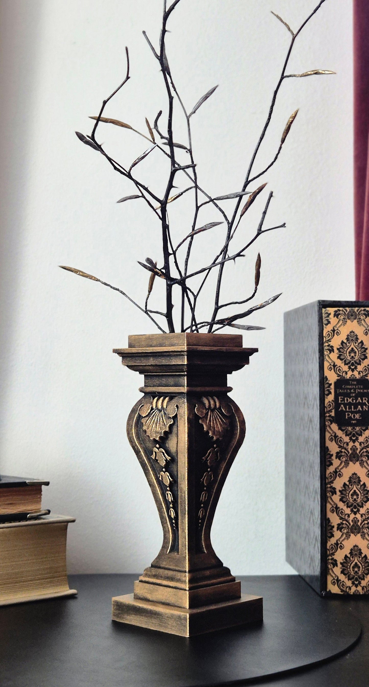 Gothic vase "Bacchante", Baroque vase, Victorian vase, Dried flowers vase, 3D-PRINTED