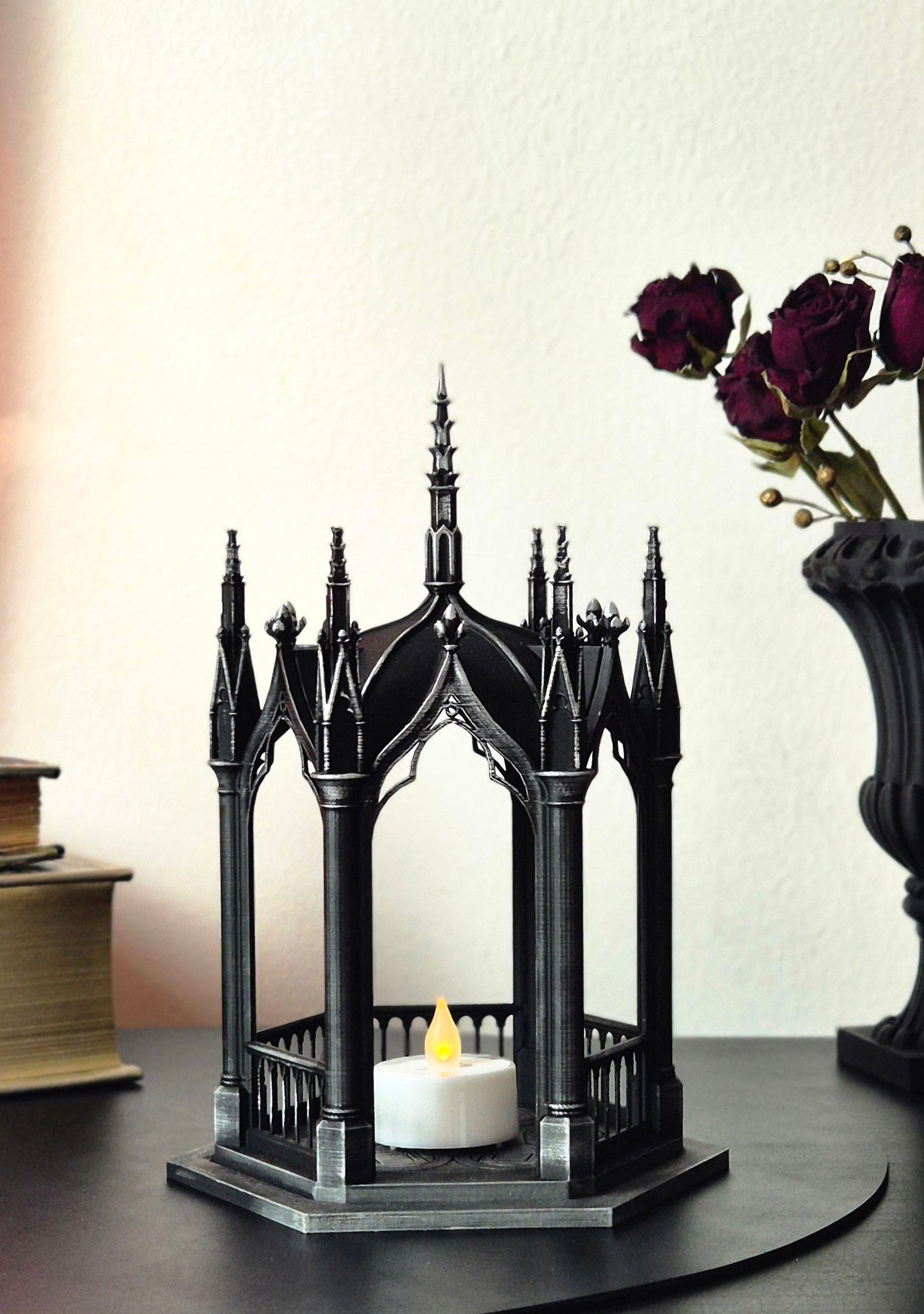 Gothic Lantern, Gothic Tealight Holder, 3D-PRINTED