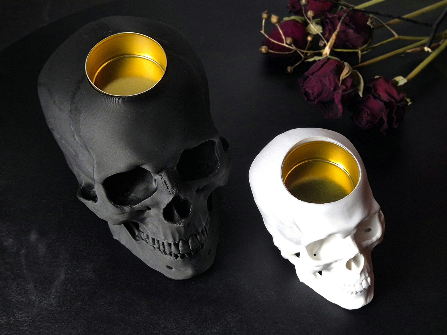 Skull Tealight Candle Holder "Nox"