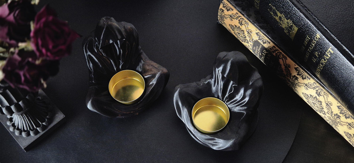 Gothic Tea Light Candle Holder "Ghost", Ghost Candle Holder, Sorcerer Tealight Candle Holder, 3D-PRINTED