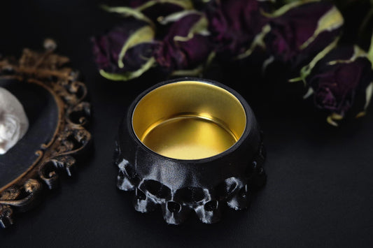 Gothic Tea Light Candle Holder "13 Skulls", Skull Candle Holder, Gothic Skull Tealight Candle Holder, Goth Gift, 3D-PRINTED