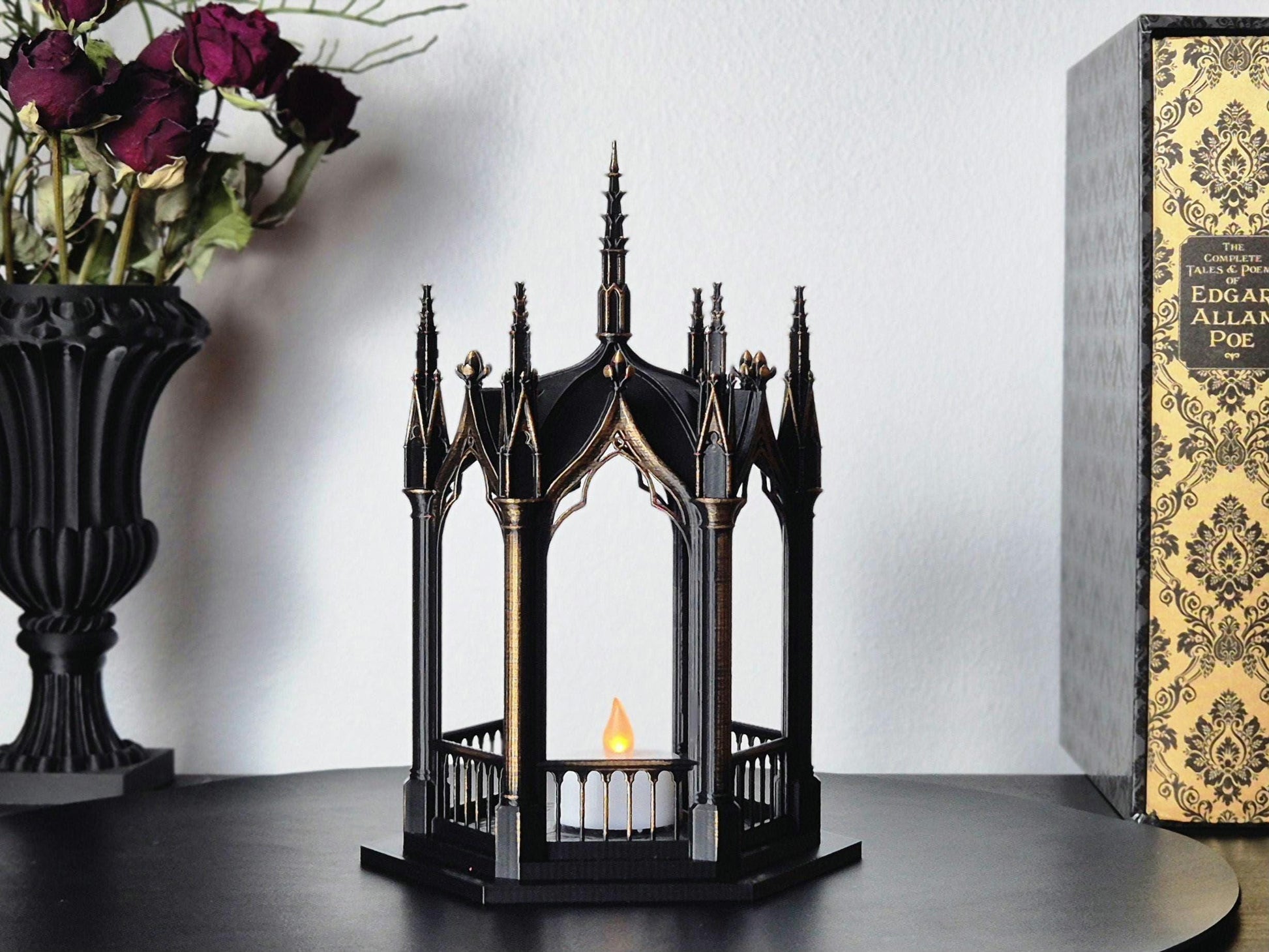Gothic Lantern, Gothic Tealight Holder, 3D-PRINTED