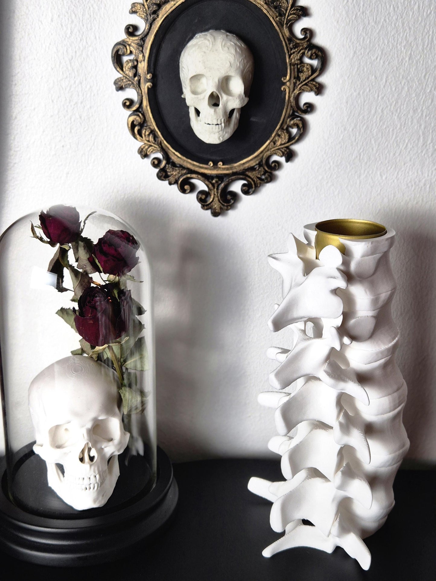 Spine Candle Tealight Holders, Gothic Vertebra Candle Holder, Scelleton Candle Holder, Bone Candle Holder, Gift for Goth, 3D-PRINTED