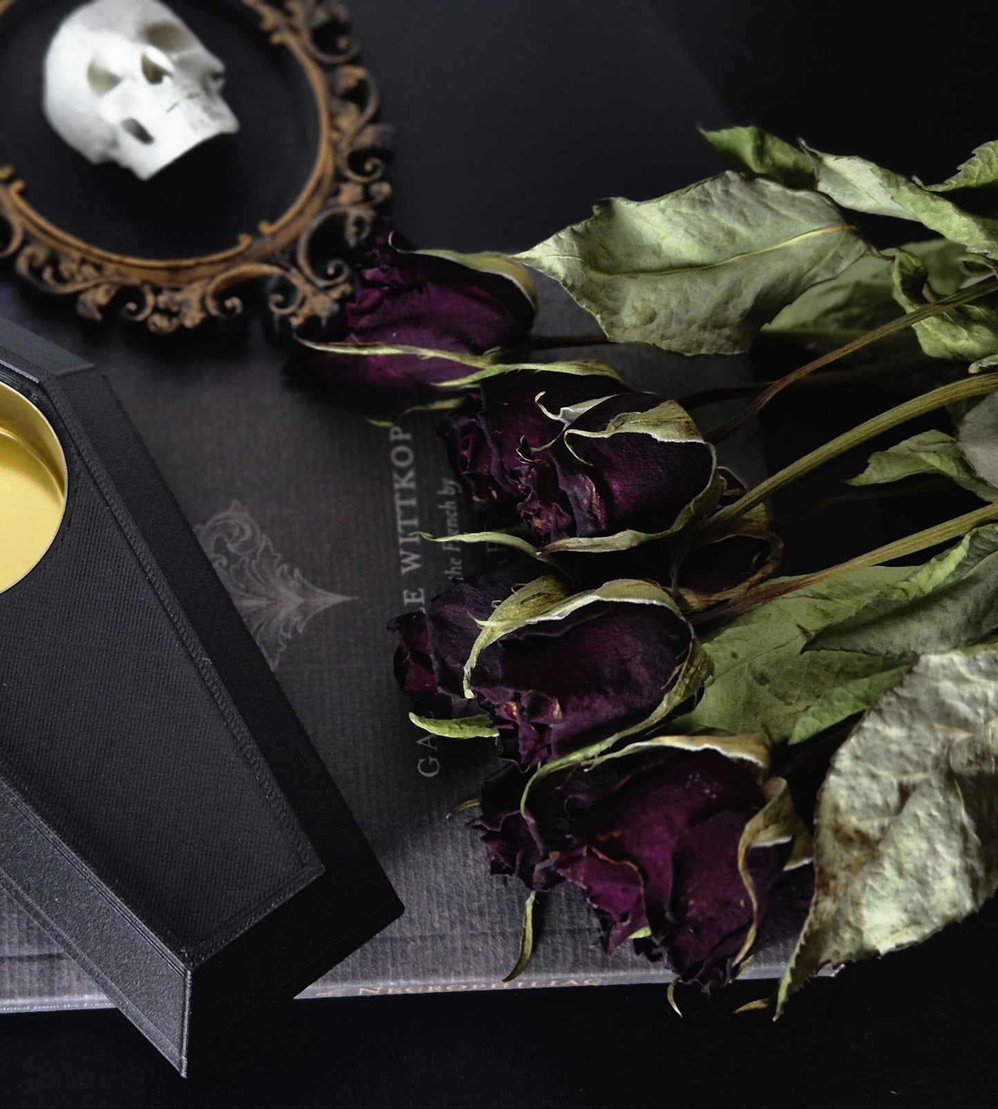 Gothic Tea Light Candle Holder "Der Tanz der Schatten", Coffin Candle Holder, Gothic Coffin Tealight Candle Holder, 3D-PRINTED