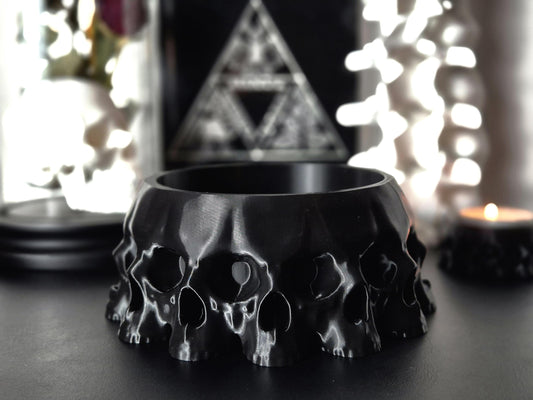 Gothic Bowl "13 Skulls", Gothic Trinket Tray, Gothic Jewelry Box, Skull Bowl, Skull Box, 3D-PRINTED