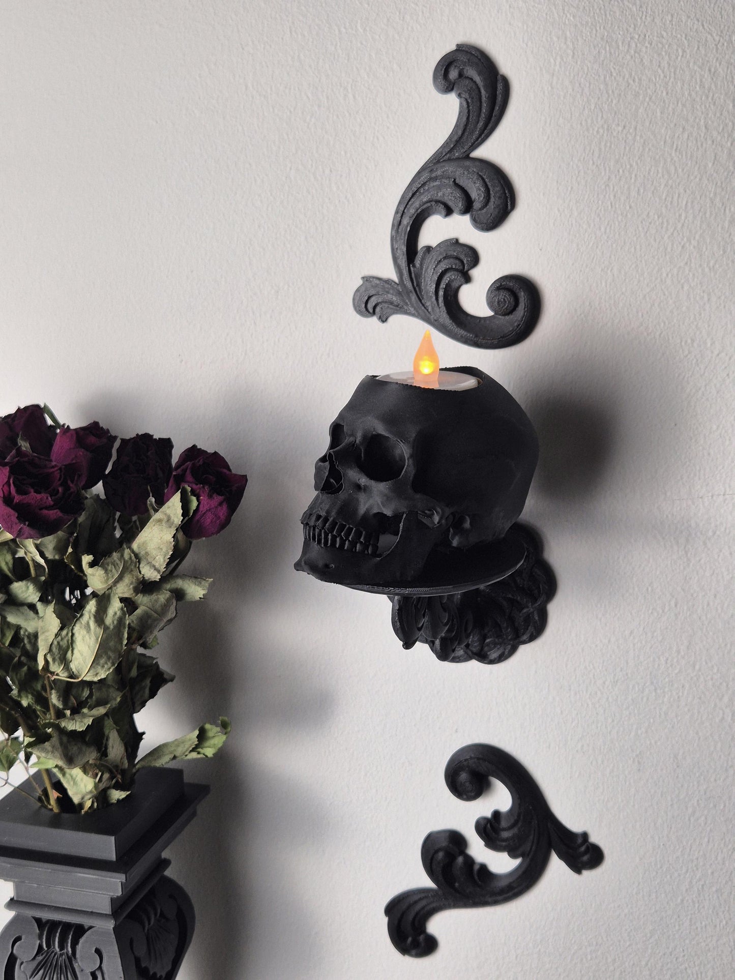 Baroque Victorian Candle holder, Barogue Wall Decoration, Victorian Wall Decor, Antique Wall Hanging, Baroque Wall Art, 3D-PRINTED