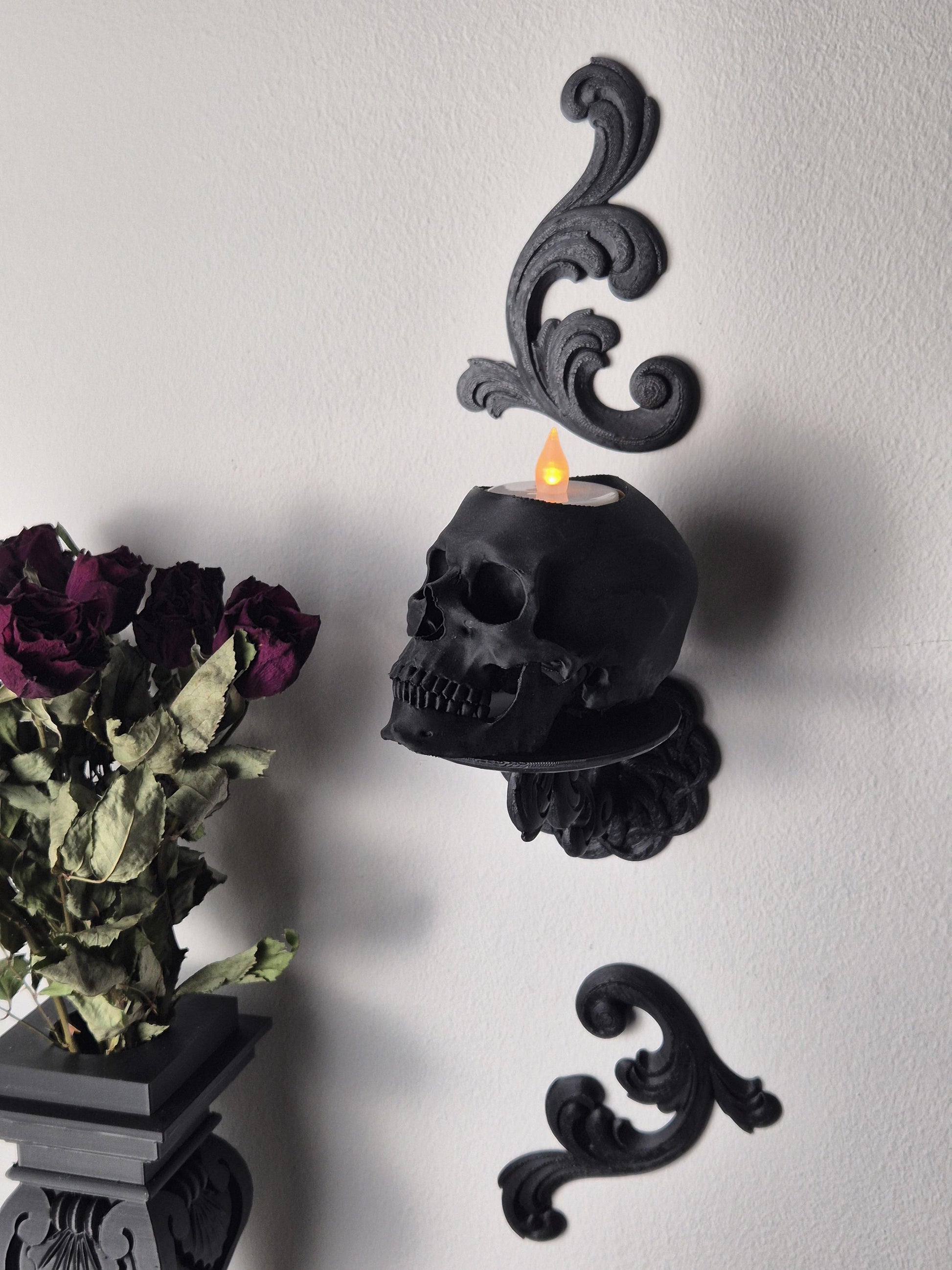 Baroque Victorian Candle holder, Barogue Wall Decoration, Victorian Wall Decor, Antique Wall Hanging, Baroque Wall Art, 3D-PRINTED