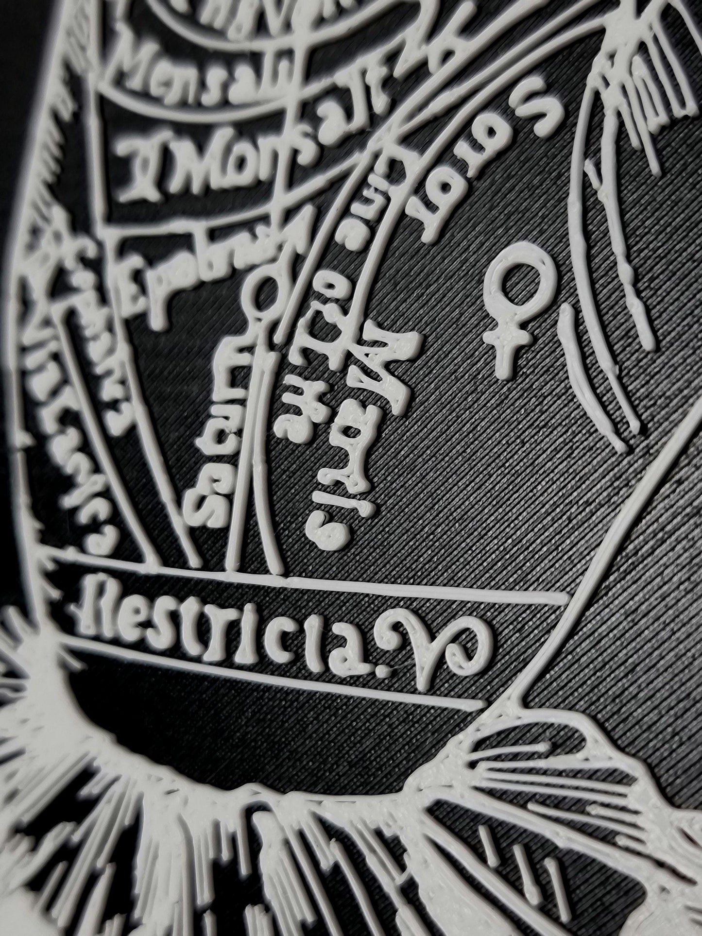 3D Print "Palmistry Chart"/ Witchy Wall Hangings, Occult Wall Art, Gothic Victorian Wall Art, Gift for Witch, Gift for Goth