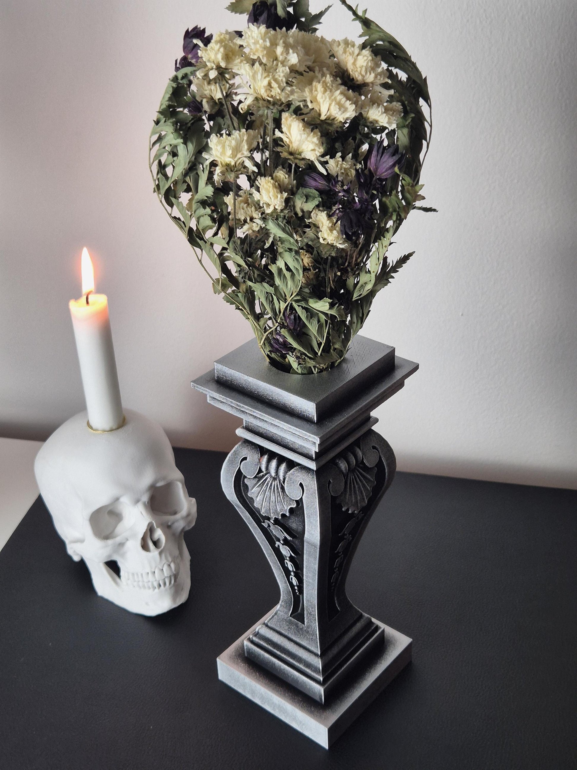 Gothic vase "Bacchante", Baroque vase, Victorian vase, Dried flowers vase, 3D-PRINTED