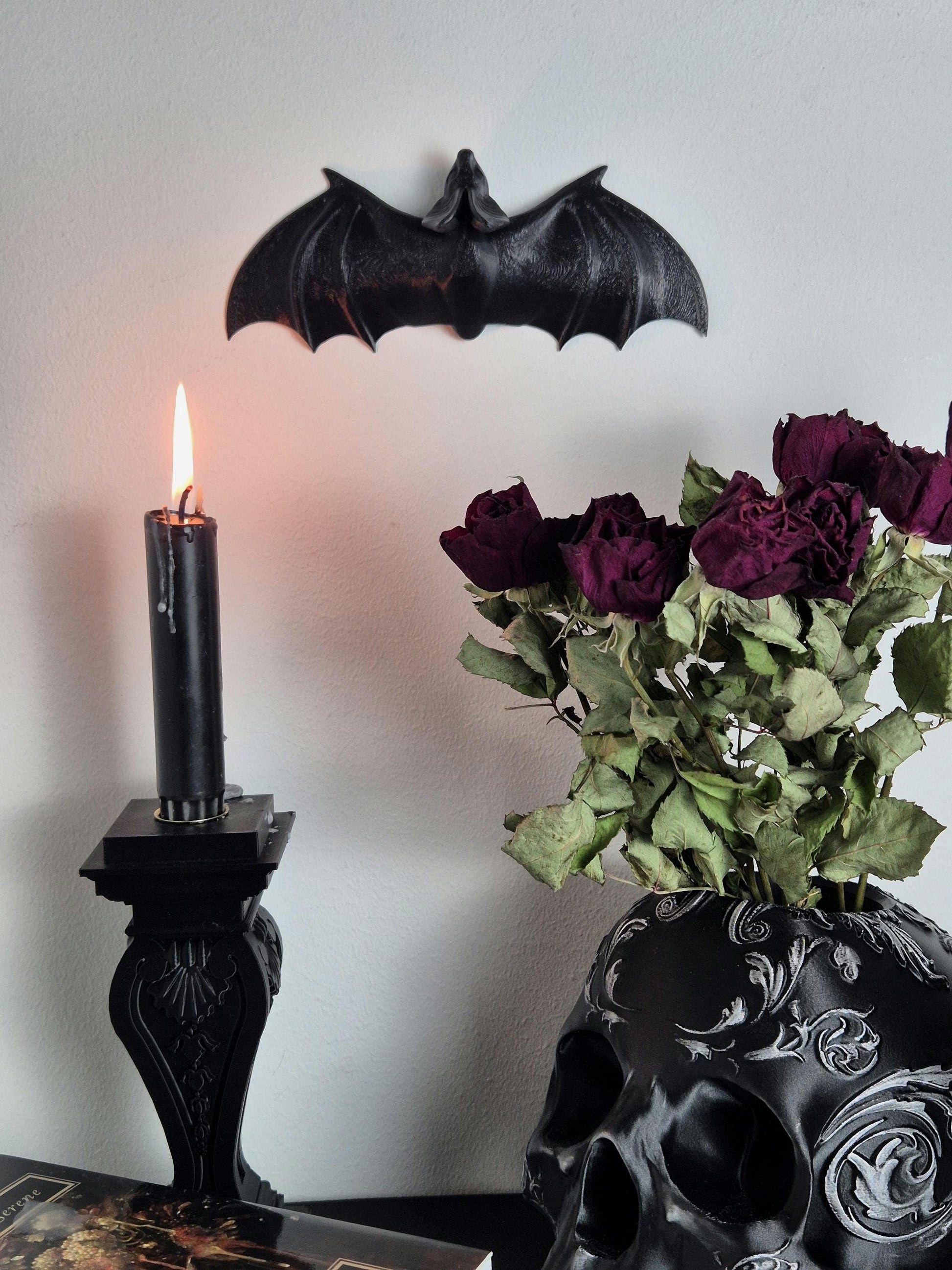 Bat Wall Decoration, Gothic Wall Hanging Bat, Gothic Gallery Wall Filler, Gothic Furniture Applique,Bat Onlay, Furniture accent,3D-PRINTED