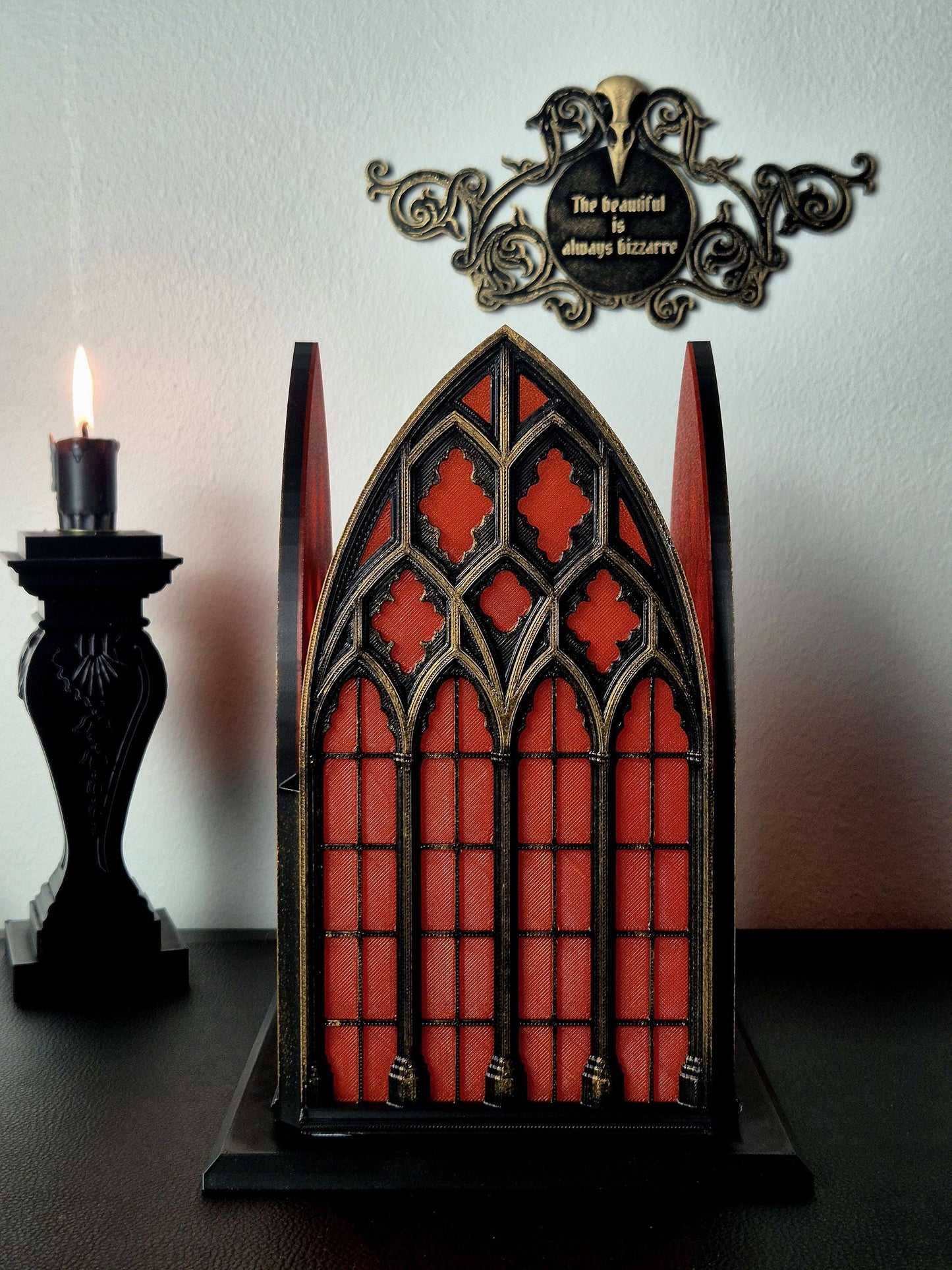 Gothic Window Lantern "Santa Sangre", 3D-PRINTED