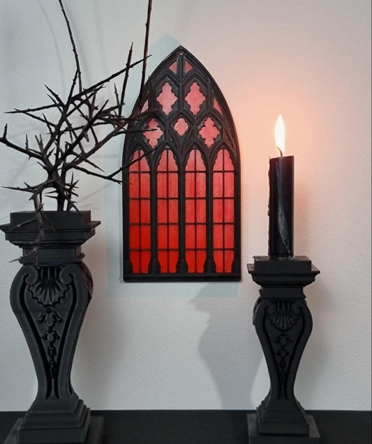 Gothic Window "Santa Sangre", Cathedral Arch Window, Medieval Church Window, Gothic Wall Decoration, Wall Hanging, 3D-PRINTED