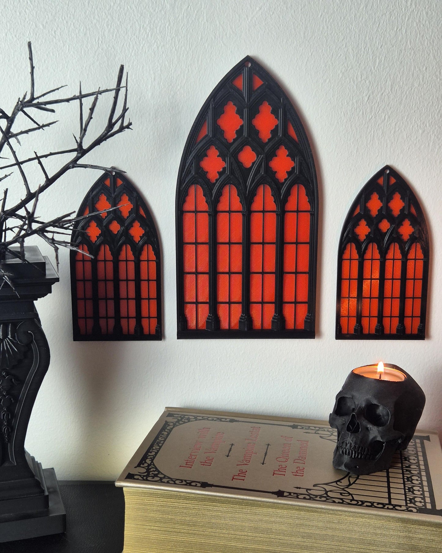 Gothic Window "Santa Sangre", Cathedral Arch Window, Medieval Church Window, Gothic Wall Decoration, Wall Hanging, 3D-PRINTED