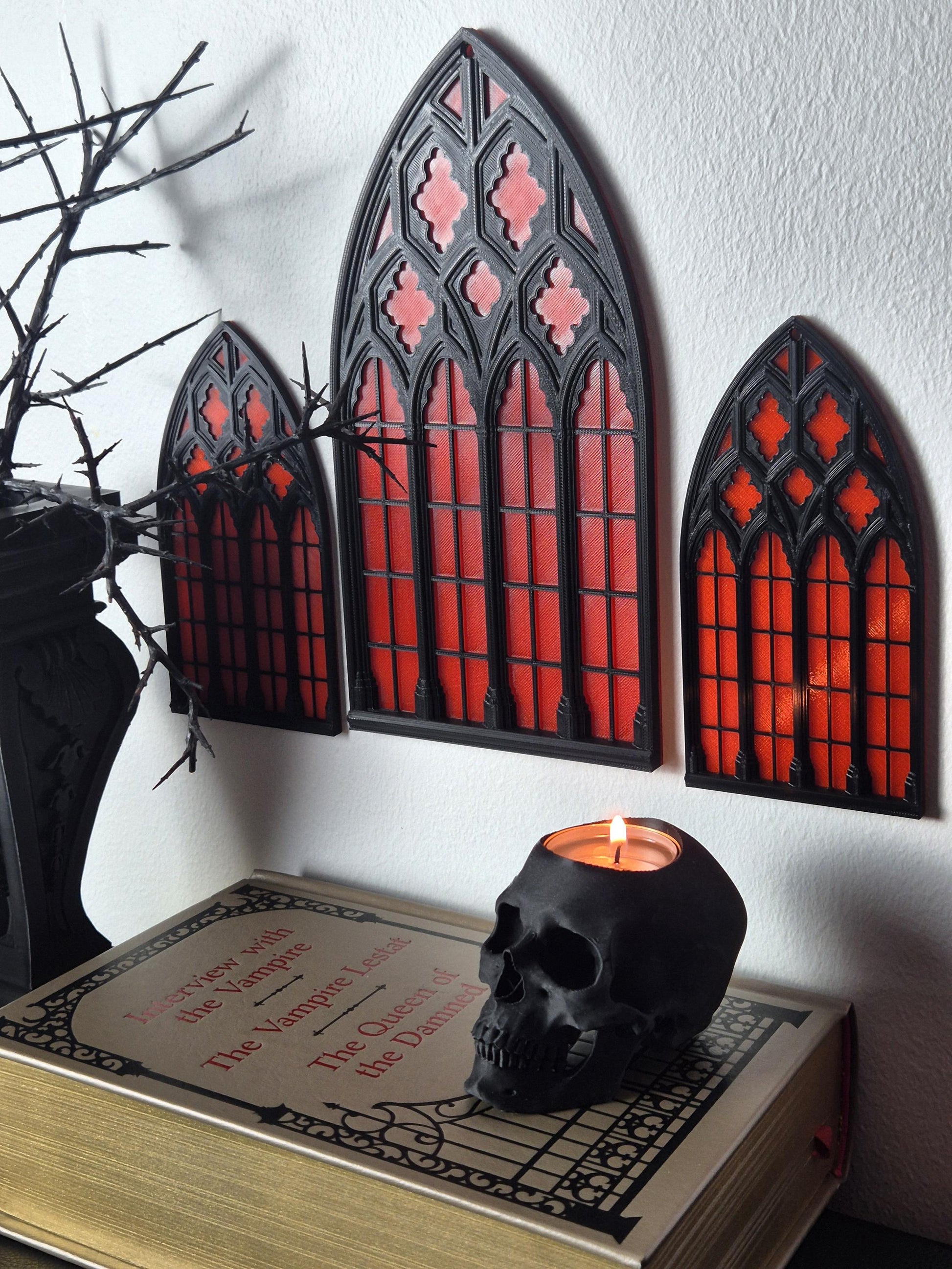 Gothic Window "Santa Sangre", Cathedral Arch Window, Medieval Church Window, Gothic Wall Decoration, Wall Hanging, 3D-PRINTED