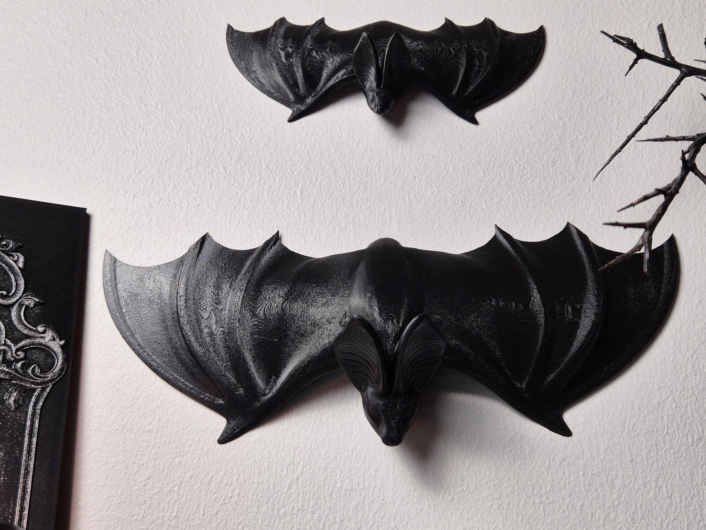 Bat Wall Decoration, Gothic Wall Hanging Bat, Gothic Gallery Wall Filler, Gothic Furniture Applique,Bat Onlay, Furniture accent,3D-PRINTED