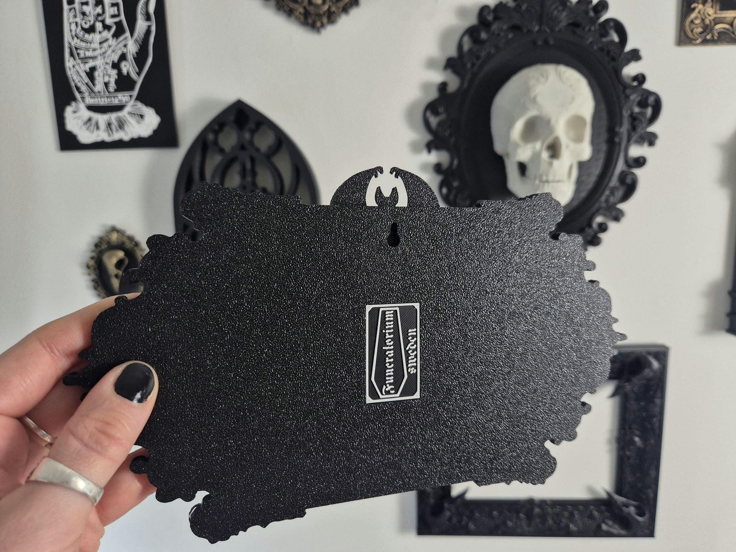 Gothic Wall Art, Vampire Wall Plaque "Gothic Home", Wall Sign, Gothic Victorian Wall Art, Gothic Gallery Wall, Gothic Wall, 3D-PRINTED