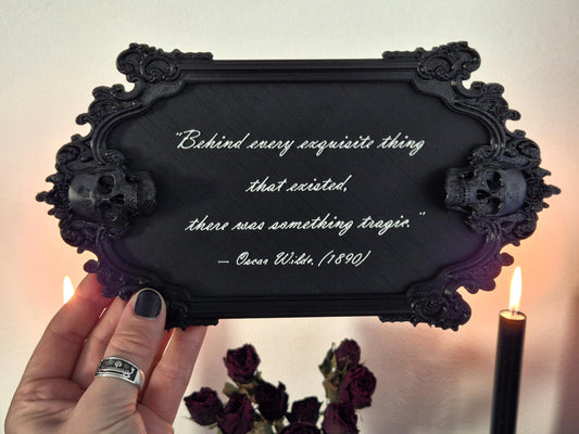 Gothic Victorian Quote Sign, Macabre Wall Art, Gothic Wall Decor, Baroque Wall Art, Goth Wall Gallery, Goth Gift, 3D-PRINTED