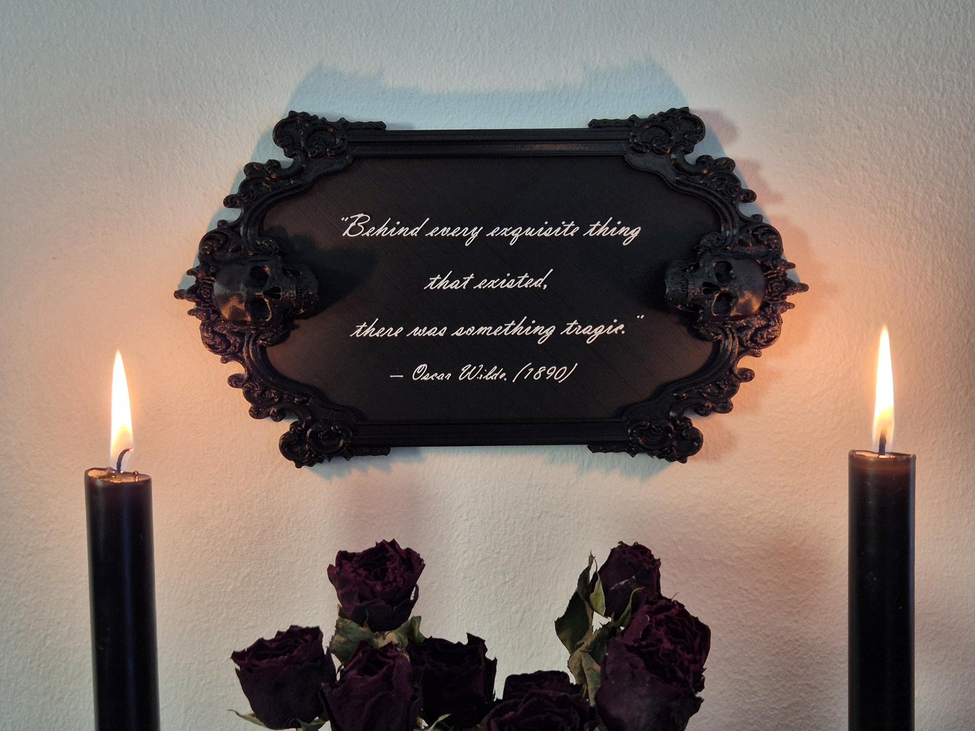 Gothic Victorian Quote Sign, Macabre Wall Art, Gothic Wall Decor, Baroque Wall Art, Goth Wall Gallery, Goth Gift, 3D-PRINTED