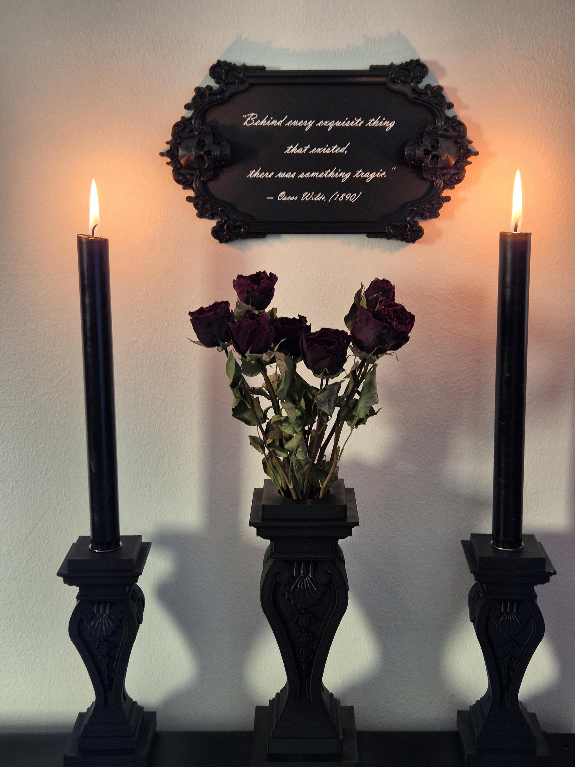Gothic Victorian Quote Sign, Macabre Wall Art, Gothic Wall Decor, Baroque Wall Art, Goth Wall Gallery, Goth Gift, 3D-PRINTED