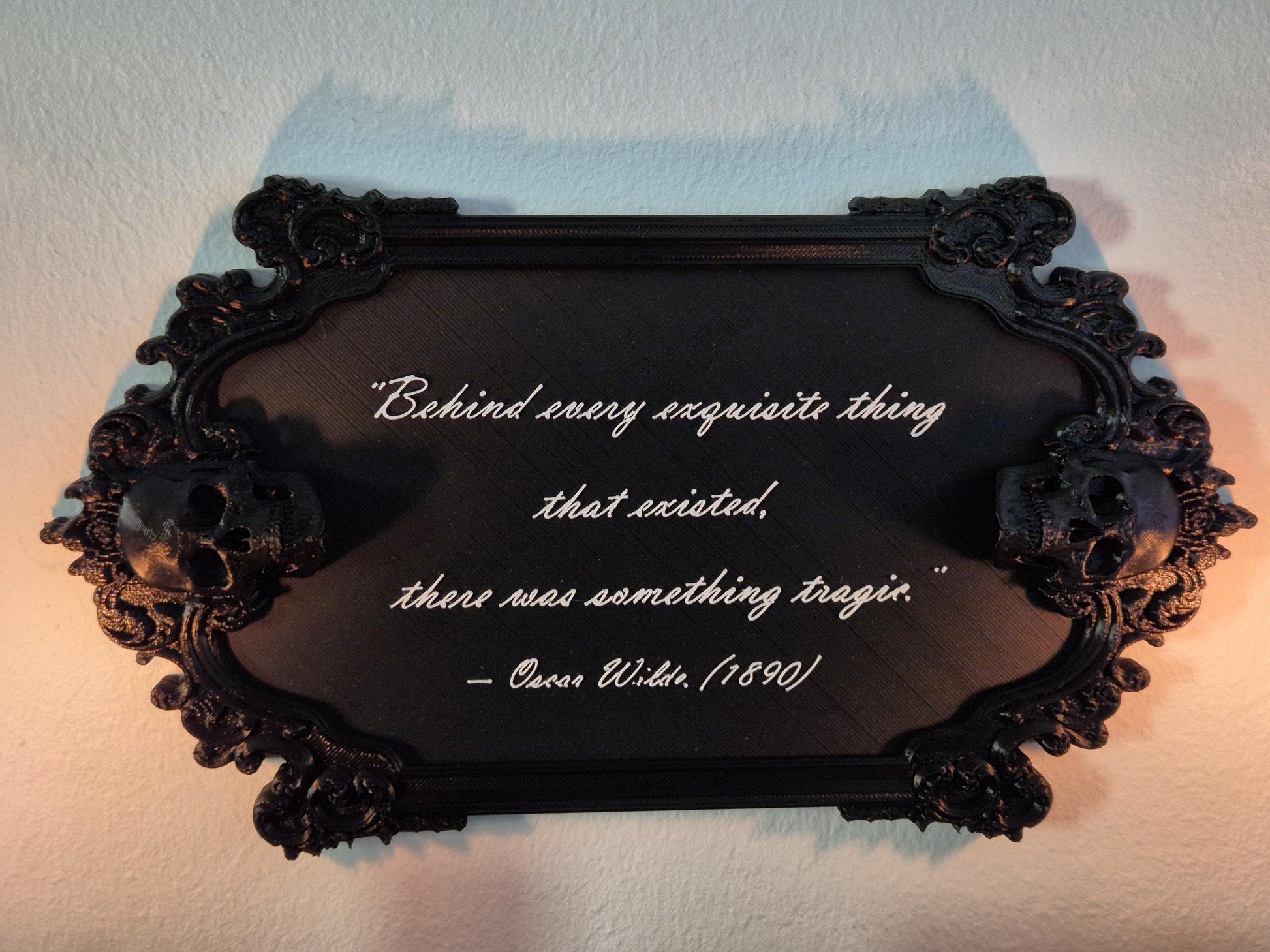Gothic Victorian Quote Sign, Macabre Wall Art, Gothic Wall Decor, Baroque Wall Art, Goth Wall Gallery, Goth Gift, 3D-PRINTED
