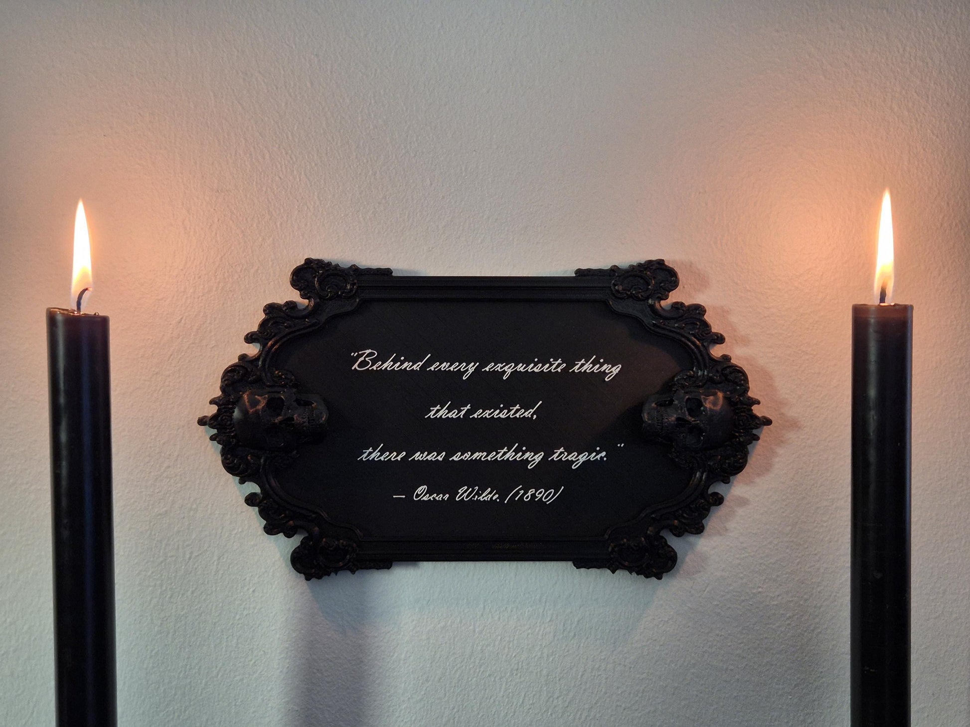Gothic Victorian Quote Sign, Macabre Wall Art, Gothic Wall Decor, Baroque Wall Art, Goth Wall Gallery, Goth Gift, 3D-PRINTED