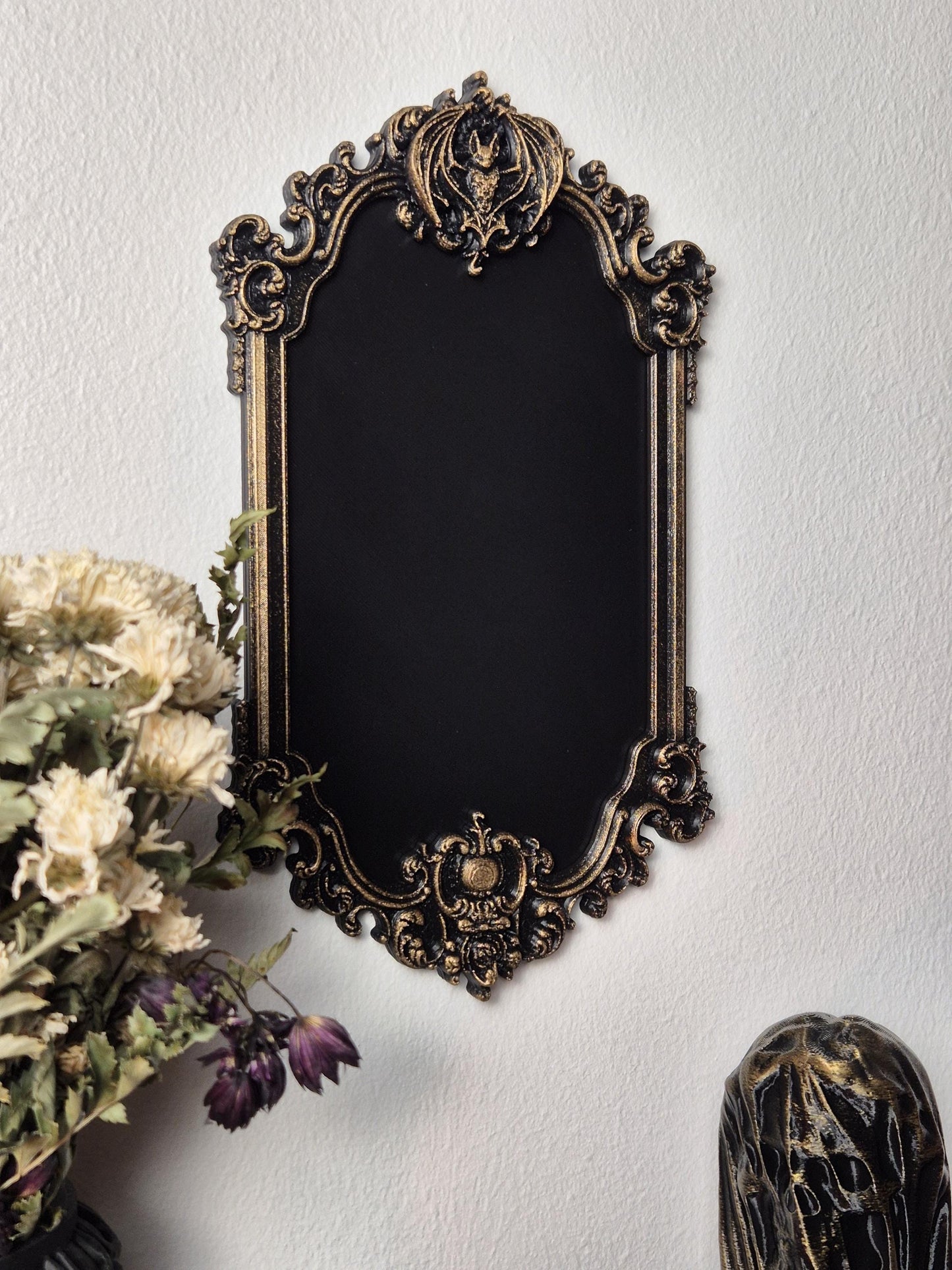 Gothic Victorian Vampire Bat Photo Frame, Macabre Frame, Gothic Wall Decor, Baroque Wall Art, Goth Wall Gallery, Goth Gift, 3D-PRINTED