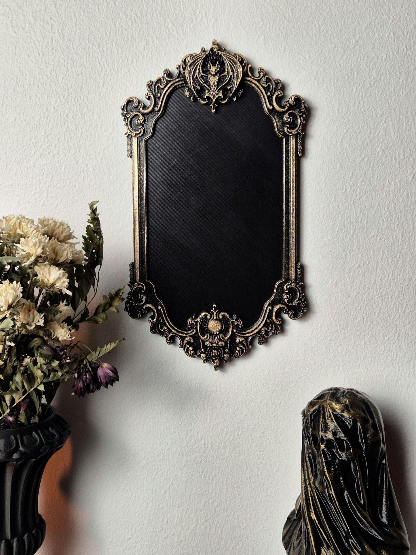 Gothic Victorian Vampire Bat Photo Frame, Macabre Frame, Gothic Wall Decor, Baroque Wall Art, Goth Wall Gallery, Goth Gift, 3D-PRINTED