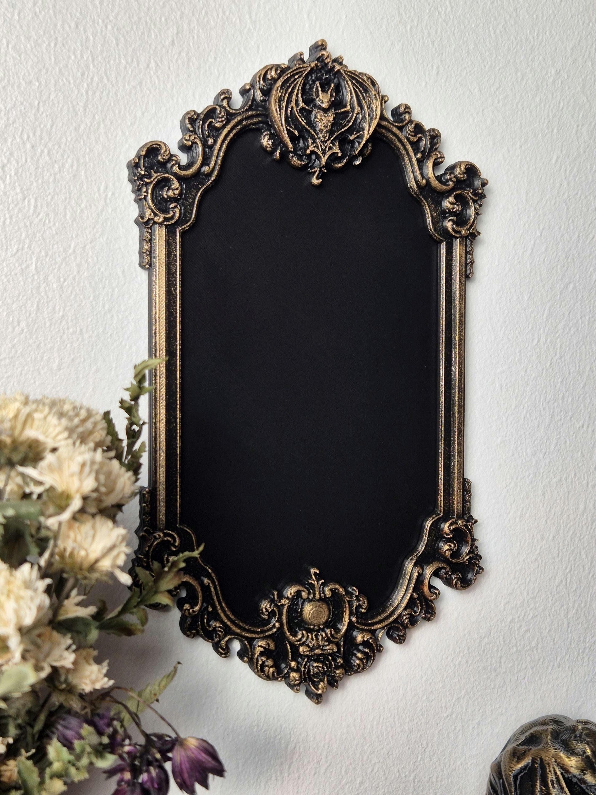 Gothic Victorian Vampire Bat Photo Frame, Macabre Frame, Gothic Wall Decor, Baroque Wall Art, Goth Wall Gallery, Goth Gift, 3D-PRINTED