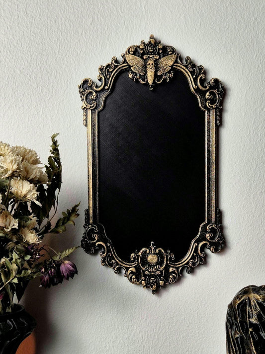 Gothic Victorian Death Moth Photo Frame, Macabre Frame, Gothic Wall Decor, Baroque Wall Art, Goth Wall Gallery, Goth Gift, 3D-PRINTED