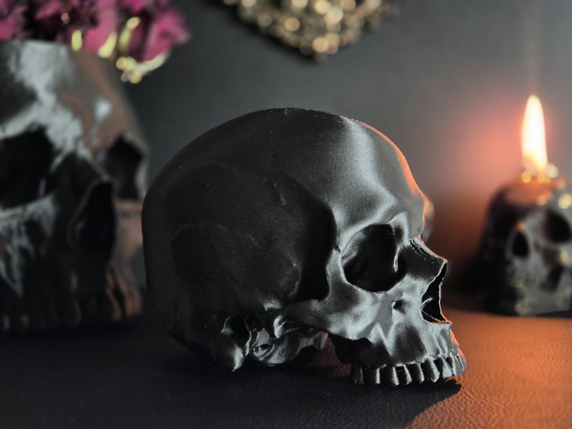 Realistic Human Skull, Skull Replica with Detachable Plinth, 3D-PRINTED