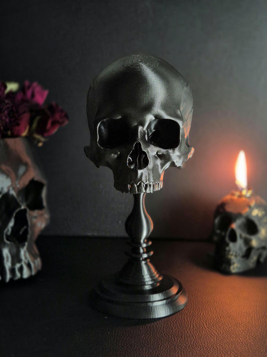 Realistic Human Skull, Skull Replica with Detachable Plinth, 3D-PRINTED