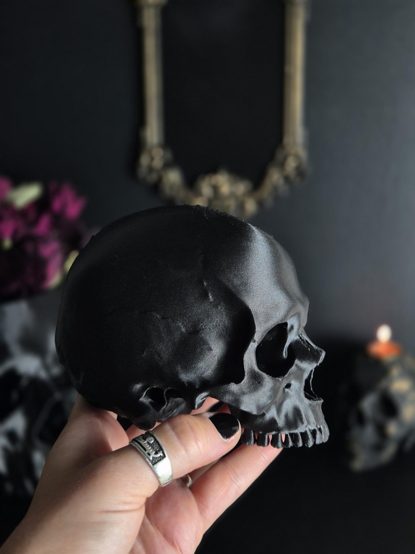 Realistic Human Skull, Skull Replica with Detachable Plinth, 3D-PRINTED