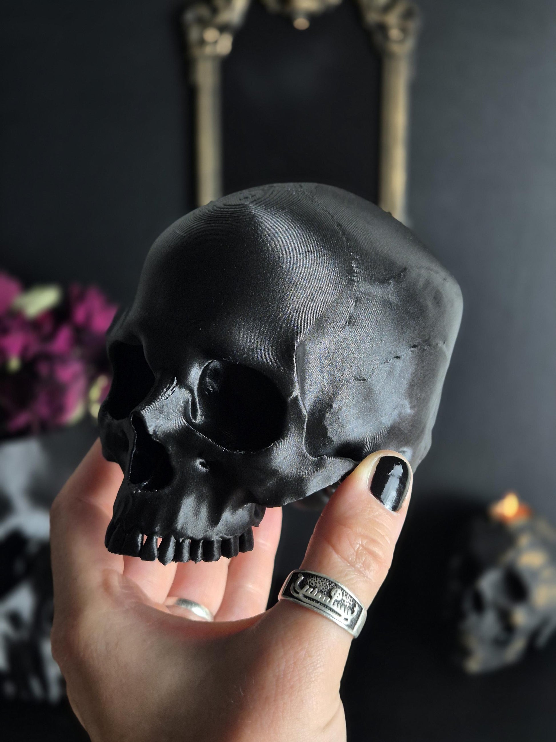 Realistic Human Skull, Skull Replica with Detachable Plinth, 3D-PRINTED