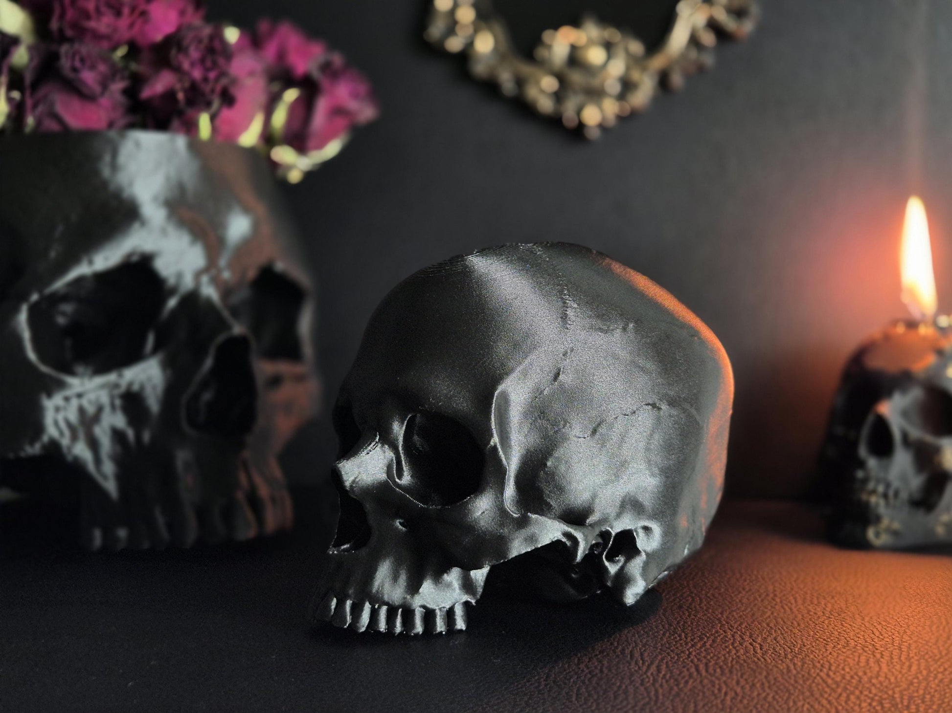 Realistic Human Skull, Skull Replica with Detachable Plinth, 3D-PRINTED