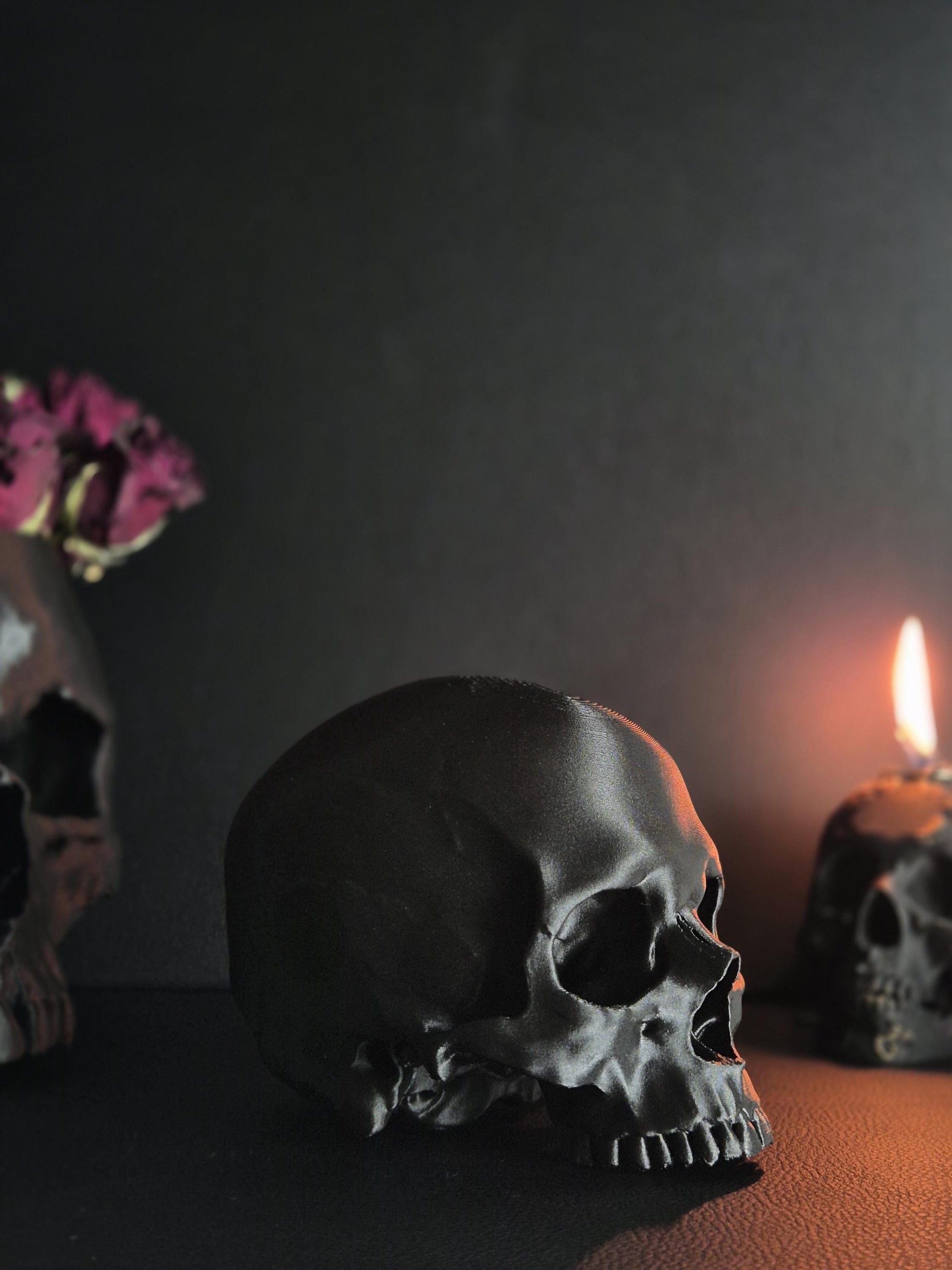 Realistic Human Skull, Skull Replica with Detachable Plinth, 3D-PRINTED