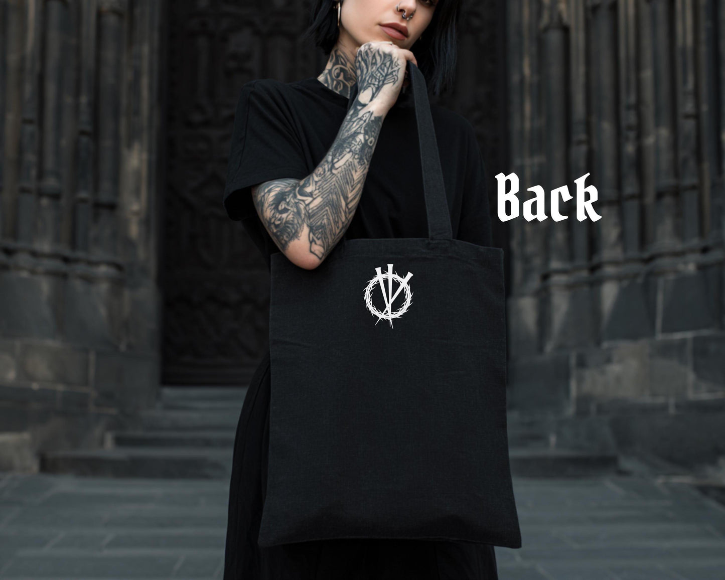 Gothic Tote Bag “Pain Is Good”