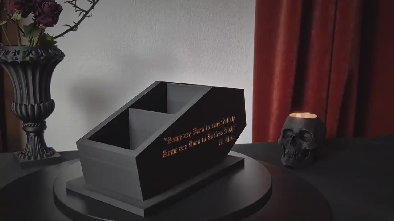 Gothic Coffin Makeup Organiser, Goth Makeup Box, 3D-PRINTED