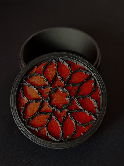 Gothic Jewelry Box "Santa Sangre", Cathedral Rose Window, 3D-PRINTED