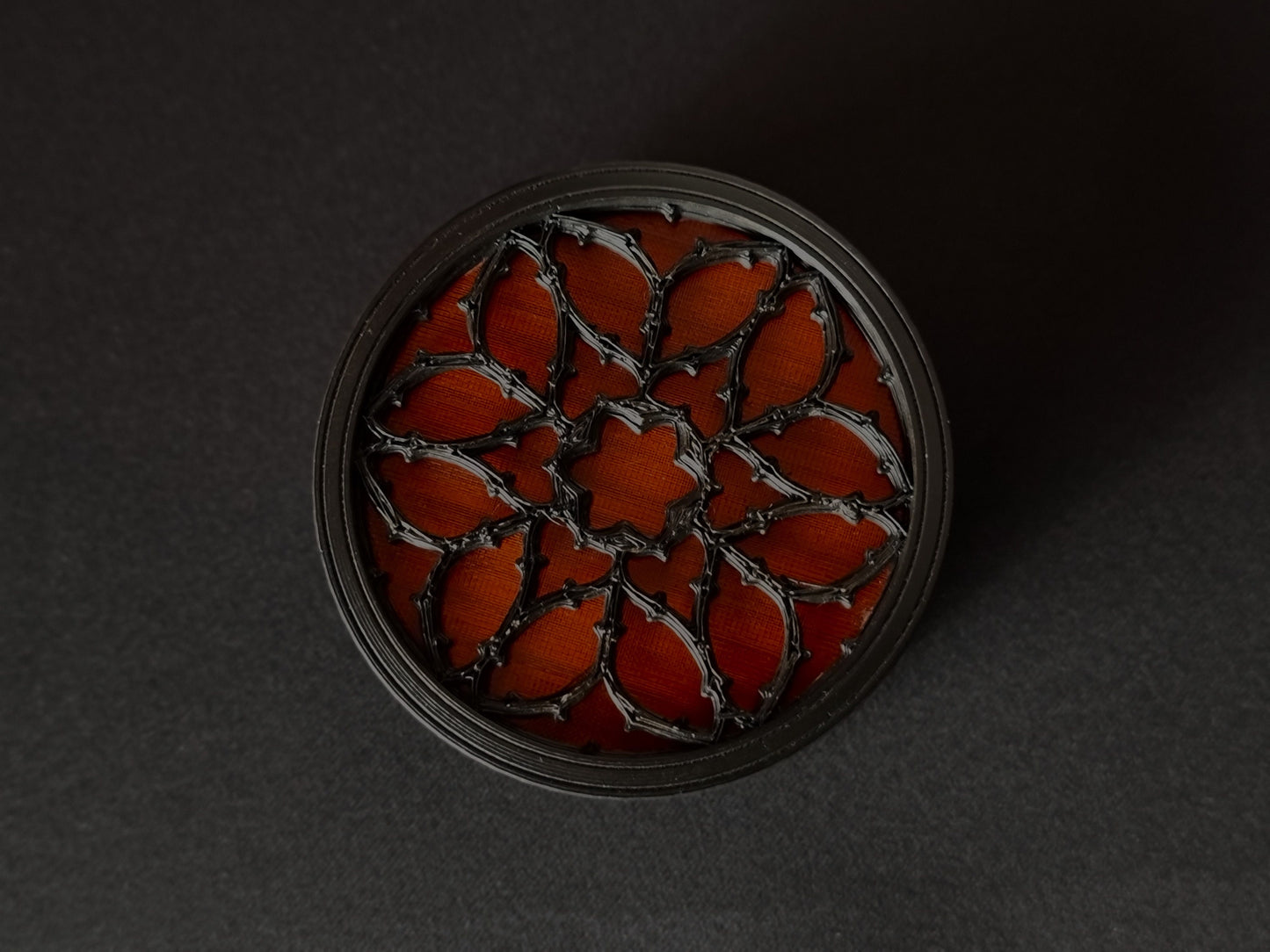 Gothic Jewelry Box "Santa Sangre", Cathedral Rose Window, 3D-PRINTED