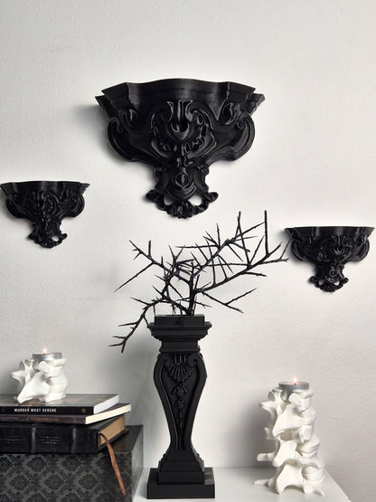 Baroque Shelf For Wall Decoration, Shelf Candle Holder, Wall Console, Wall Corbel, Display Shelf, Decorative Shelf, 3D-PRINTED